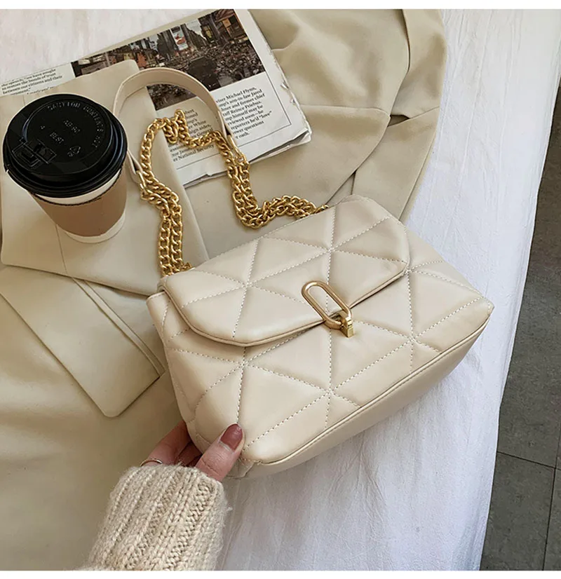 

Осень-зима 2021, сумка-мессенджер, модные сумки на плечо в новейшем стиле, Универсальные Сумки из искусственной кожи на цепочке в западном сти...