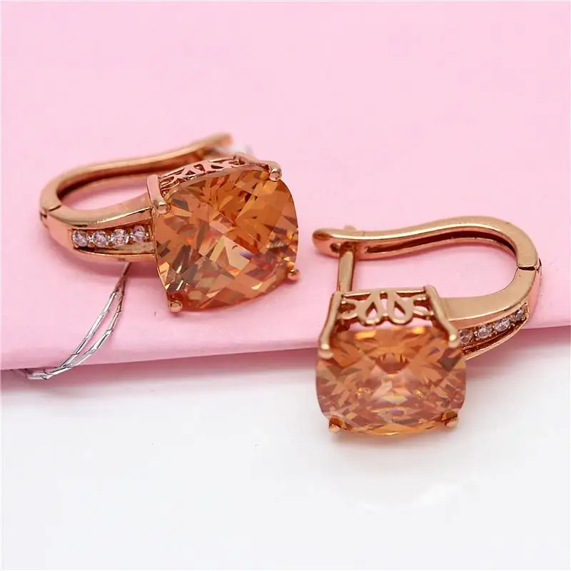 

585 инкрустированное фиолетовым золотом женское модное квадратное дизайнерское роскошное креативное ювелирное изделие из розового золота ...