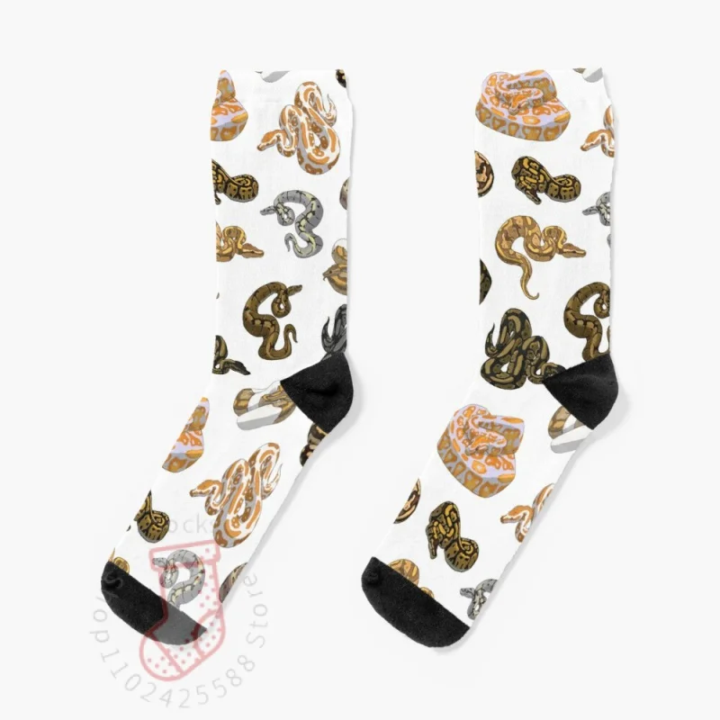 Ball Python Morph Snake Pattern Socks Compression Socks Men Basketball Socks Thermal Socks For Men