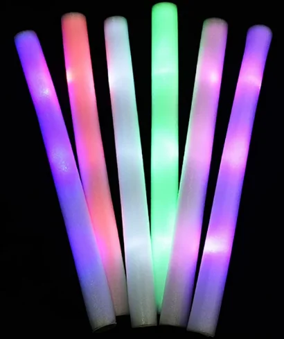 60 светящихся палочек оптом: цветные светодиодные пенопластовые трубки RGB для вечеринок, фиолетовые палочки для подсветки в темноте (art.: 3920da84af93b) - 3920da84af93b