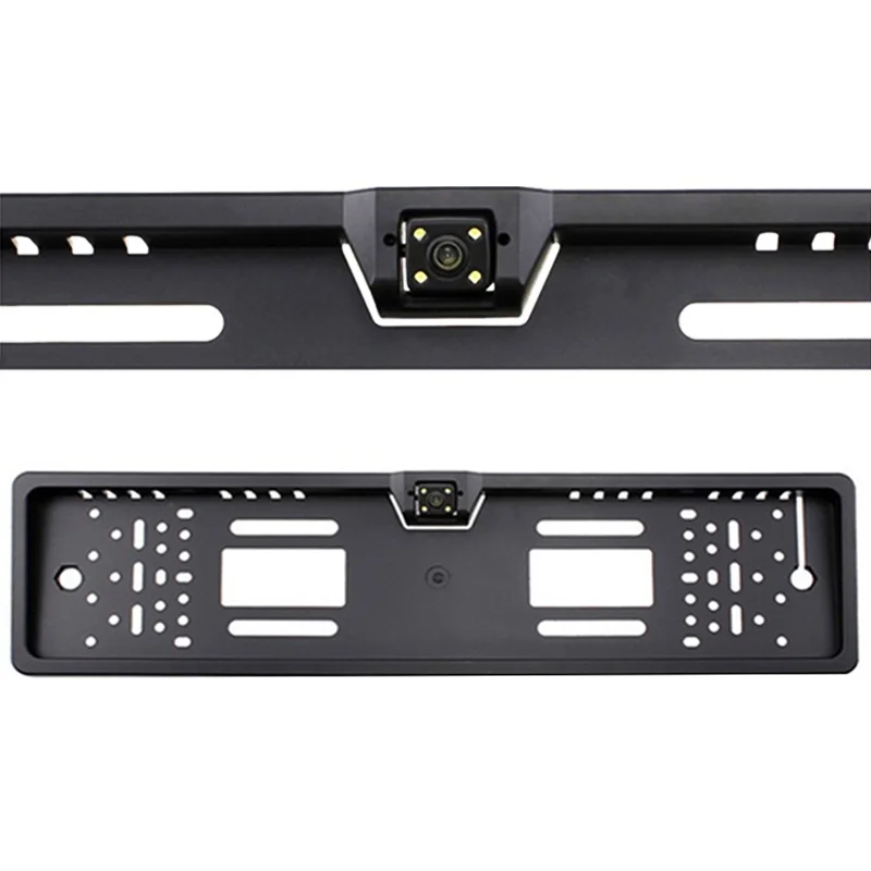 

Auto Waterproof EU Car License Plate Frame HD Night Vision Car Rear View Camera Reverse Backup Rear Camera With 4 Led Light
