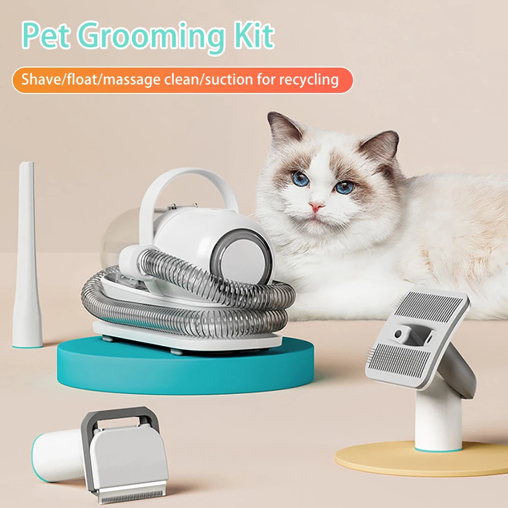 

Pet Hair Professional Grooming Clippers with 5 Proven Grooming Tools Neabot P1 Pro Pet Grooming Kit Vacuum Suction 99% for Dogs