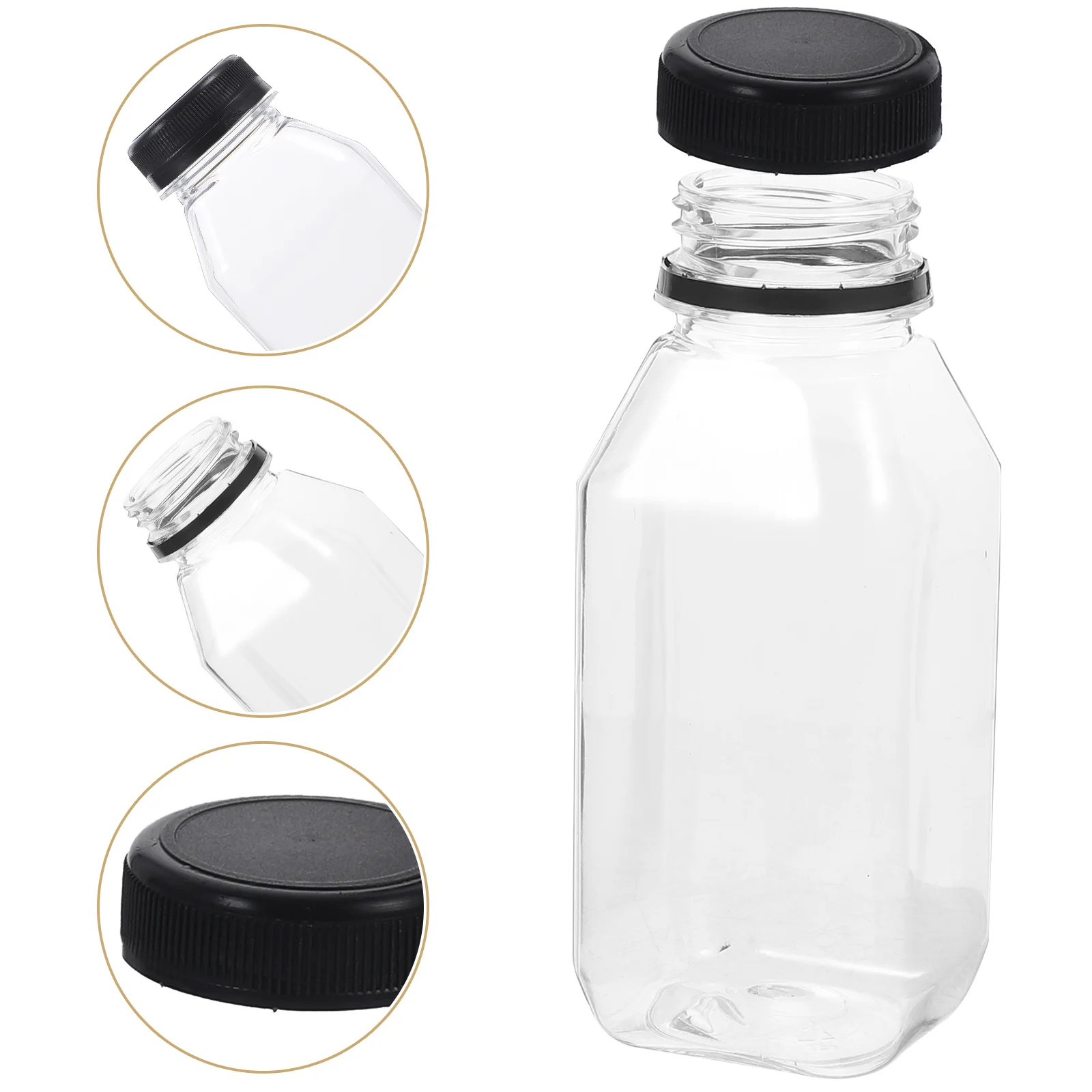 

10 Pcs Drink Container Juice Bottles Portable Plastic Juicing Beverage Jar The Pet Reusable Milk Coffee