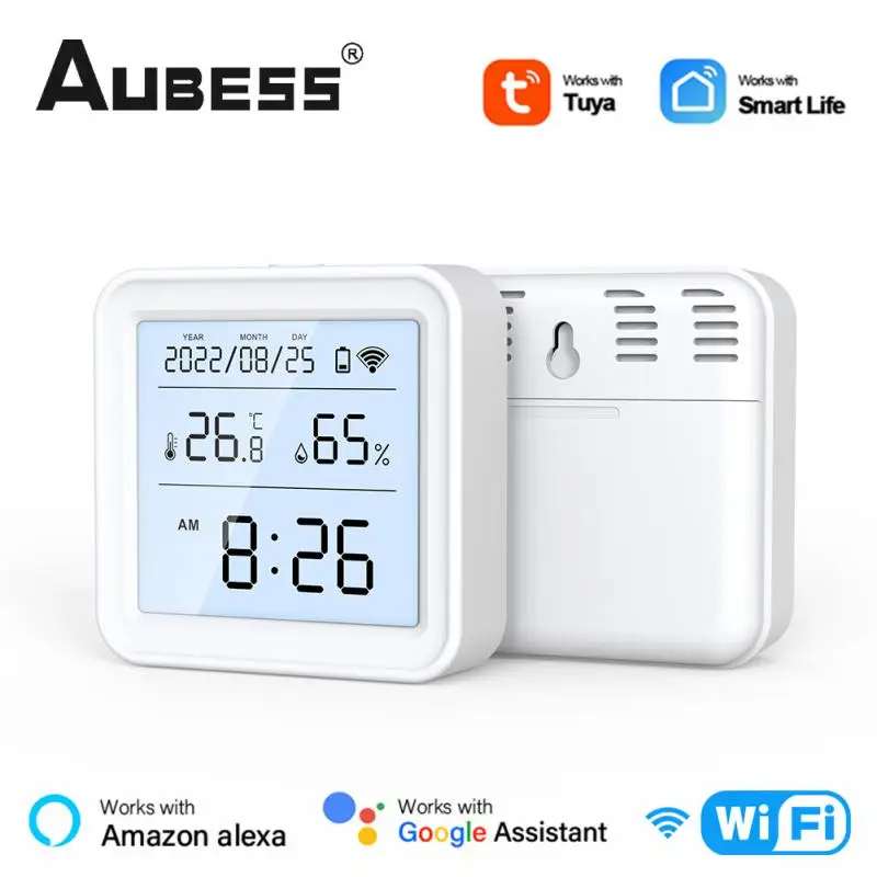 

Tuya Wifi Hygrometer Thermometer Indoor Smart Life Detector Support Alexa Google Assistant Temperature And Humidity Sensor