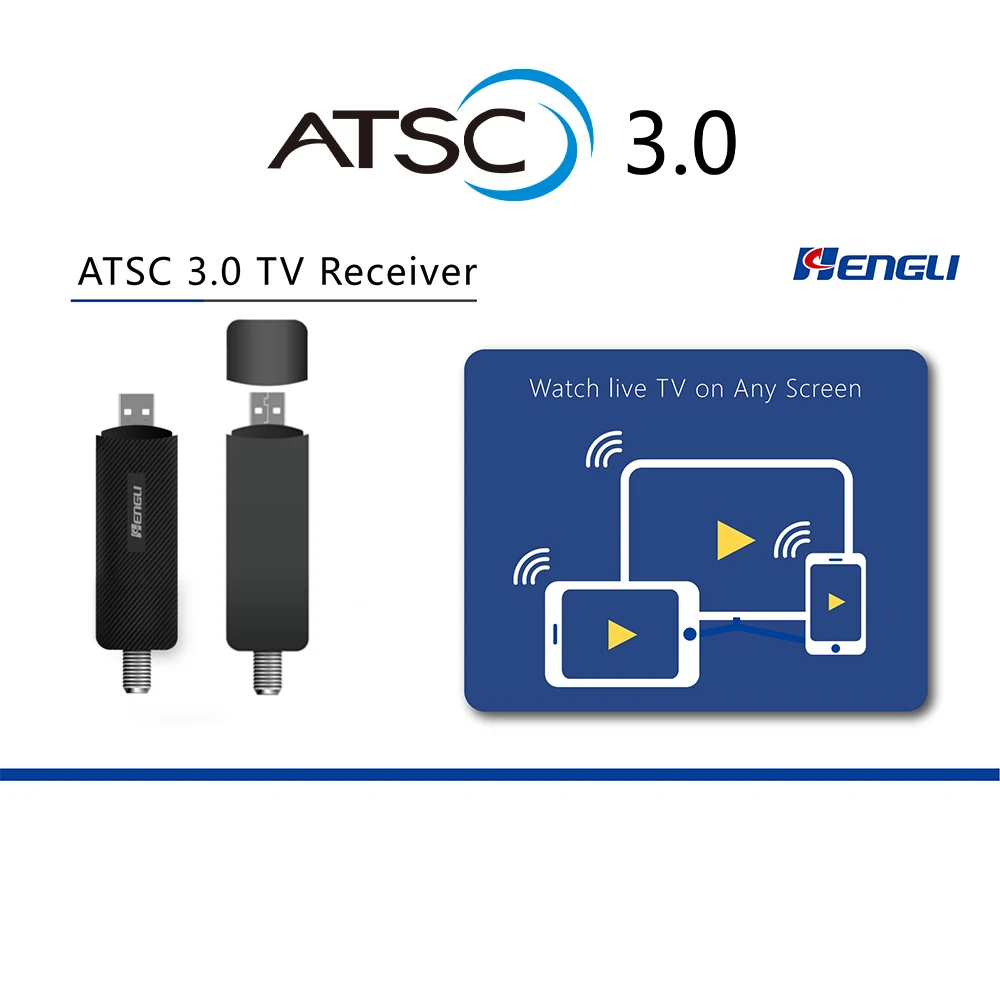 Мультиязычный ТВ-тюнер HENGLI Nextgen ATSC 3 0 USB-тюнер декодер цифровой 4K