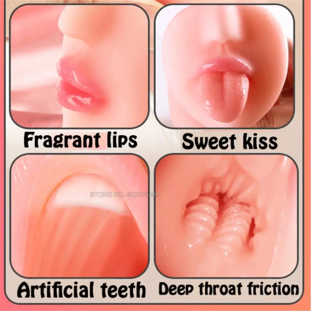 Реалистичные мужские мастурбаторы для орального рота мужчин Глубокая глотка с