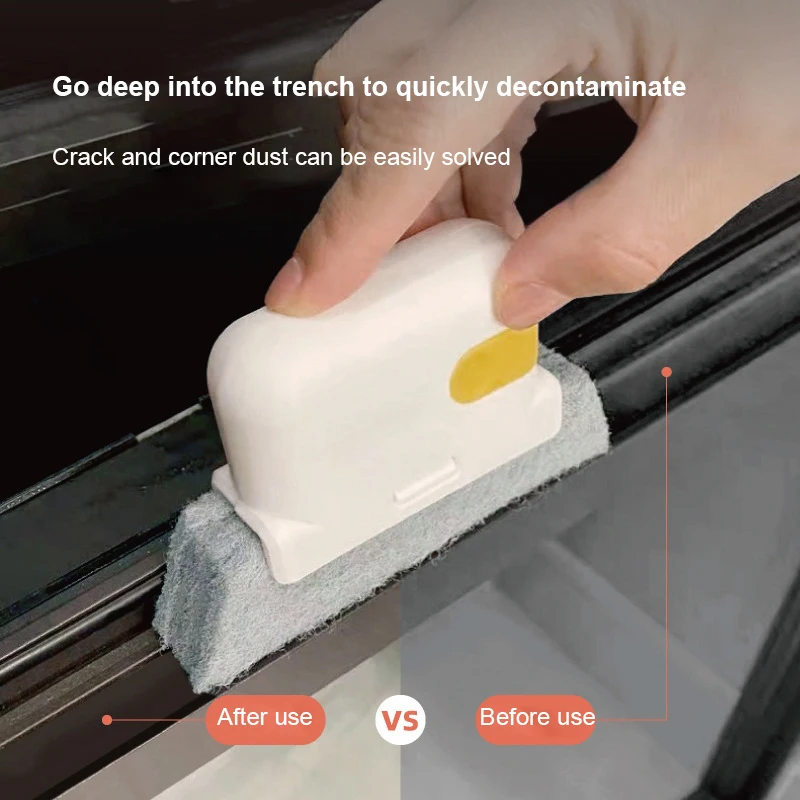 

Door Groove Crevice Cleaner 1pcs Groove Cleaning Tool Creative For Sweeping Groove Cleaning Window Groove Cleaning Brush 2-in-1