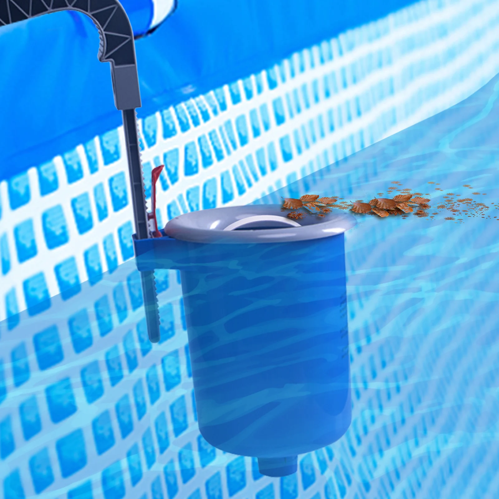 

Wall Mount Surface Skimmer Debris Skimmer For Above Ground Pools Swimming Pool Automatic Skimmer For Pool Daily Care Cleans Tool