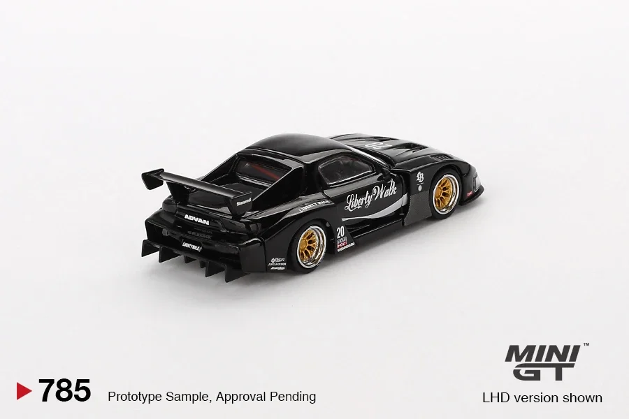 MINIGT 1:64 RX-7 LB-Super Silhouette Liberty Walk Black Модель автомобиля