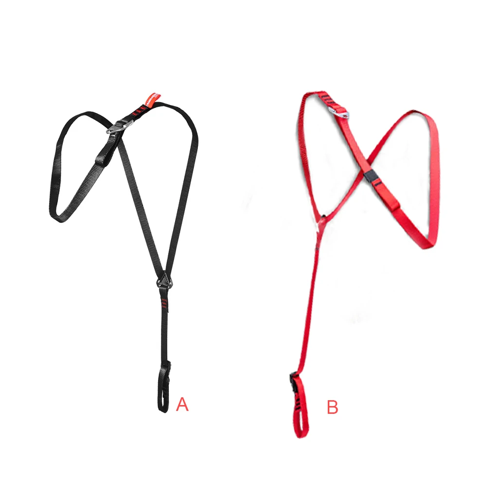 

Climbing Harness Chest Strap Reliable Simple Ascending Tool Lifting Fixators Fixing Accessory Caving Equipment Red