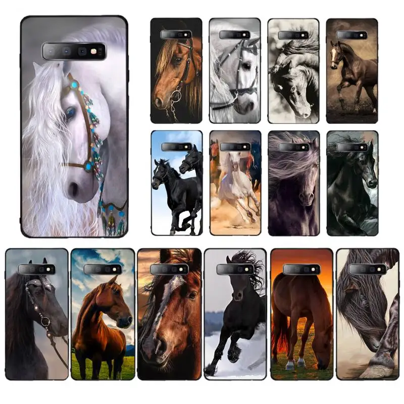 

YNDFCNB Running Horse Phone Case for Samsung S10 21 20 9 8 plus lite S20 UlTRA 7edge