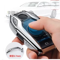 car fully key case led display key cover case for bmw 7 series 5 series 53016 series gt x3 lcd car key shell