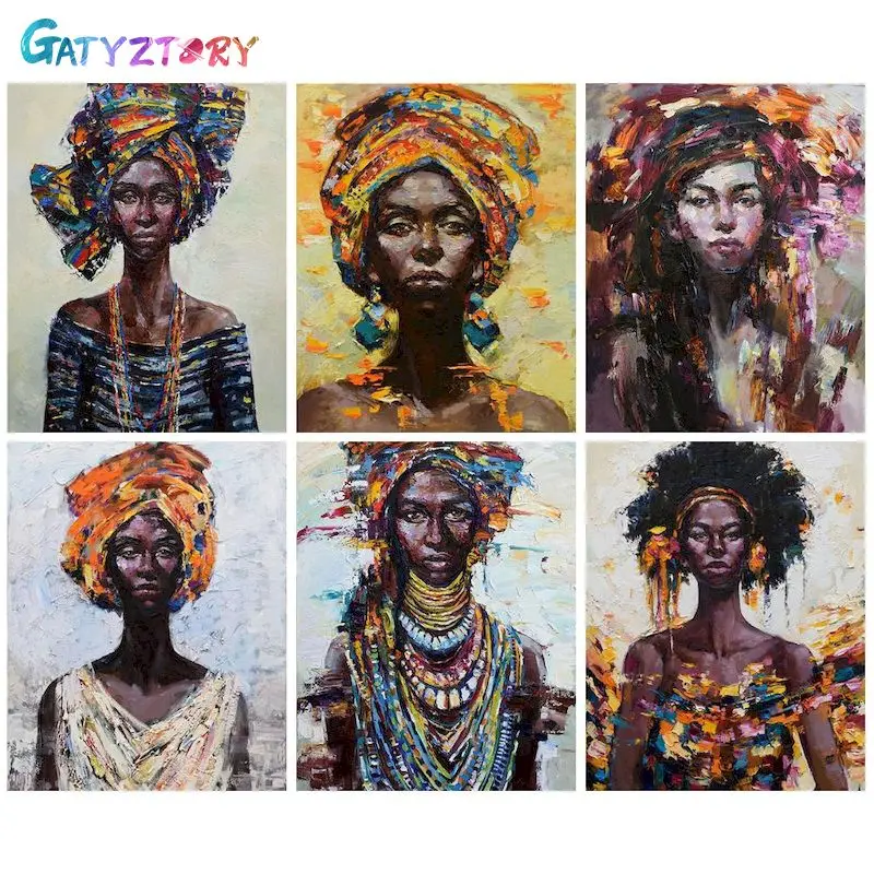 

GATYZTORY Paint By Number Portrait DIY Pictures By Numbers Woman Kits Drawing On Canvas Hand Painted Painting Art Gift Home Deco
