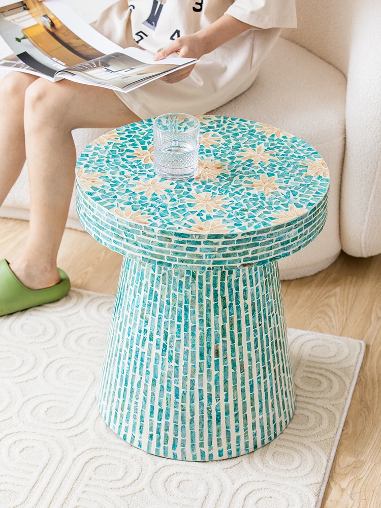 Круглый журнальный столик светильник роскошная мебель для библиотеки Диванный