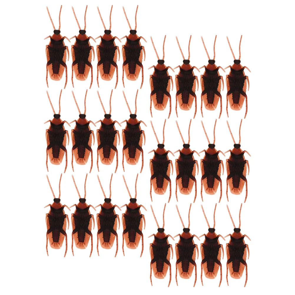 

100 Pcs Realistic Fake Roaches Halloween Trick Tools Decor Props Party Cockroach Toy Scary Plastic Joke Toys