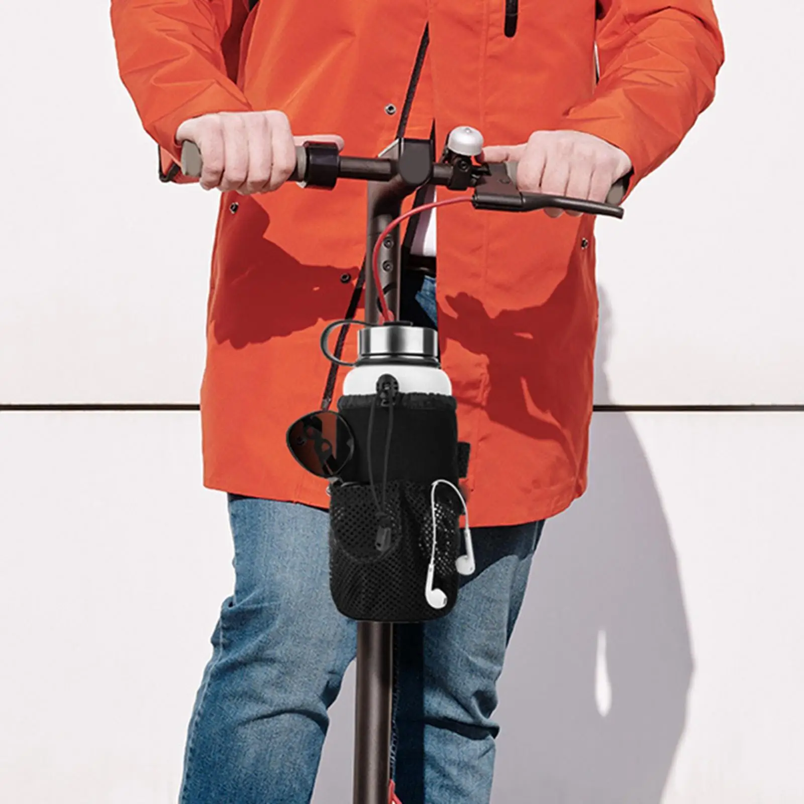 

Cup Holder Bar Accessories Pouch Cycling for Bike Scooter Carriage