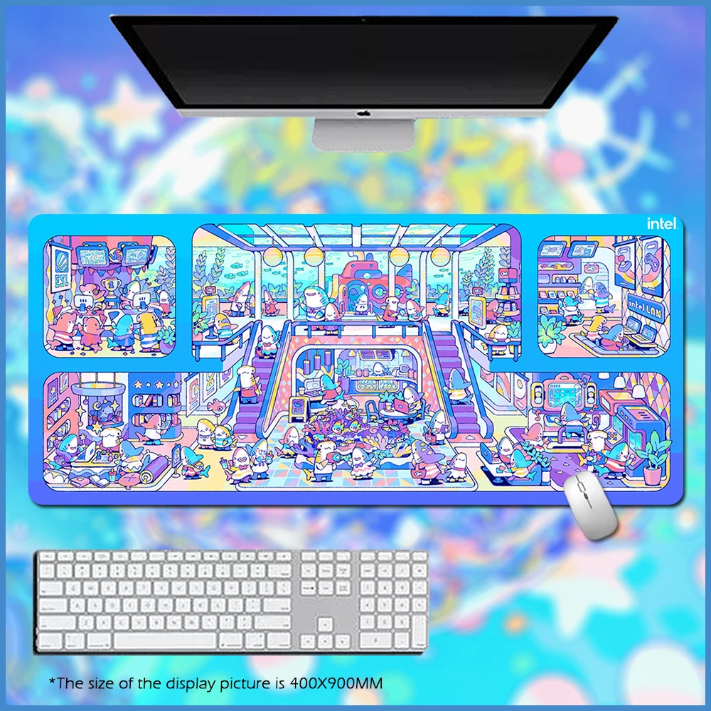 Большой коврик для мыши Kawaii Shark 1200X60 0 мм коврики для мыши милый геймерский Коврик для компьютерной мыши XXL bule игровые аксессуары Настольный коврик для ноутбука