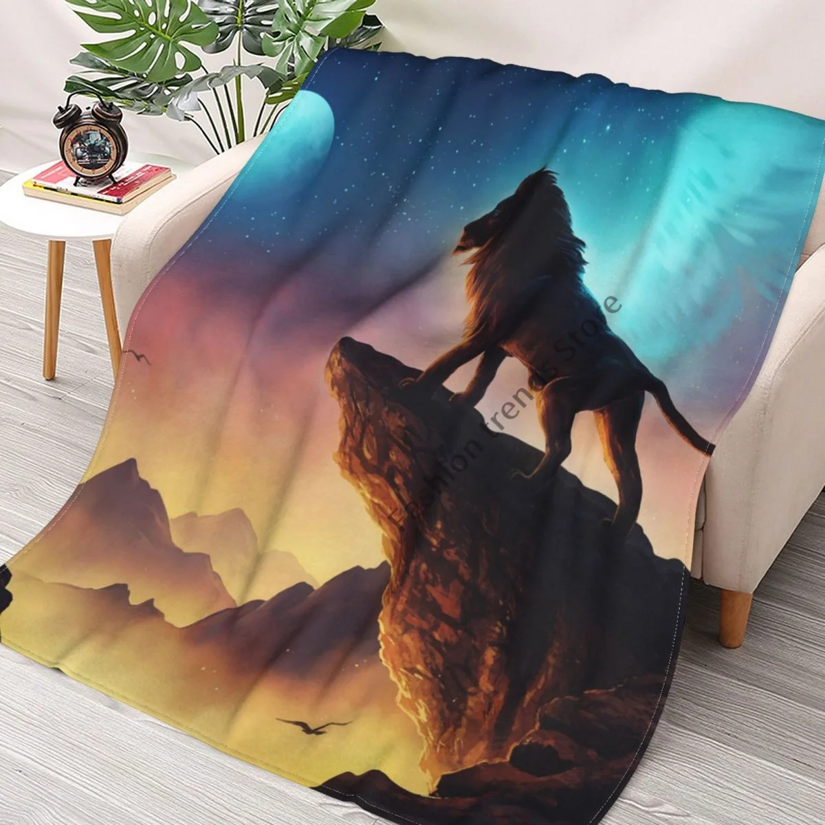 

Lion animal pattern sofa bed blanket Soft Suitable For All Seasons for Bedroom Sofa Gift blankets and throws for beds