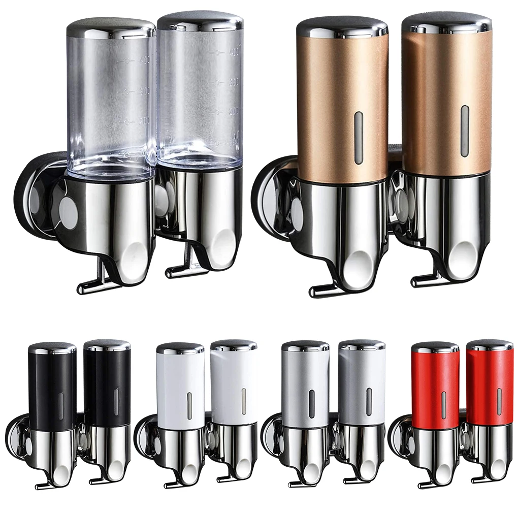 

Двойной дозатор мыла для душа, пластиковая коробка, аксессуары для ванной комнаты для отеля