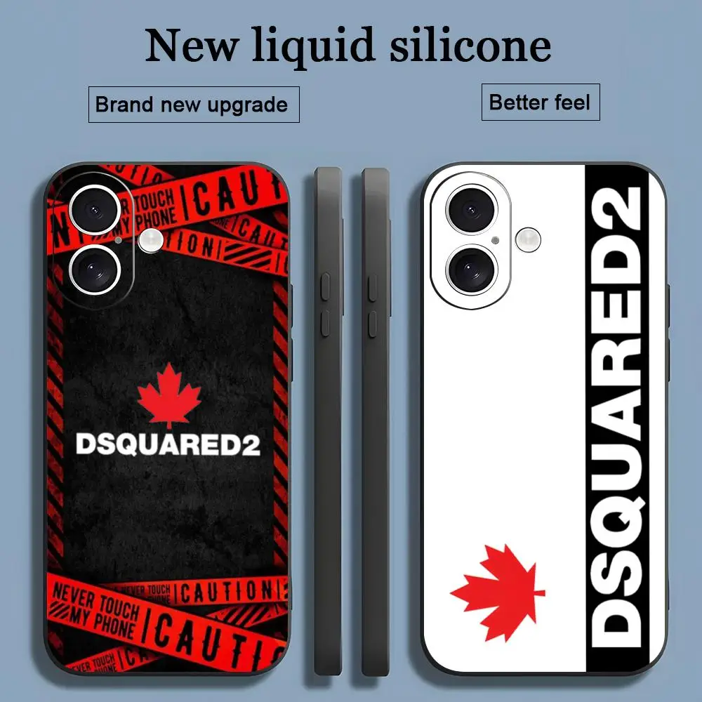 Модный брендовый чехол для телефона D-Dsq-uar-ED 2 iPhone 16 15 14 13 12 11 X XR XS 8 Plus Mini Pro Max мягкий