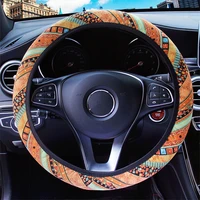 universal elastic car steering wheel cover 37 38cm four seasons ethnic style car interior accessories auto interior decoration