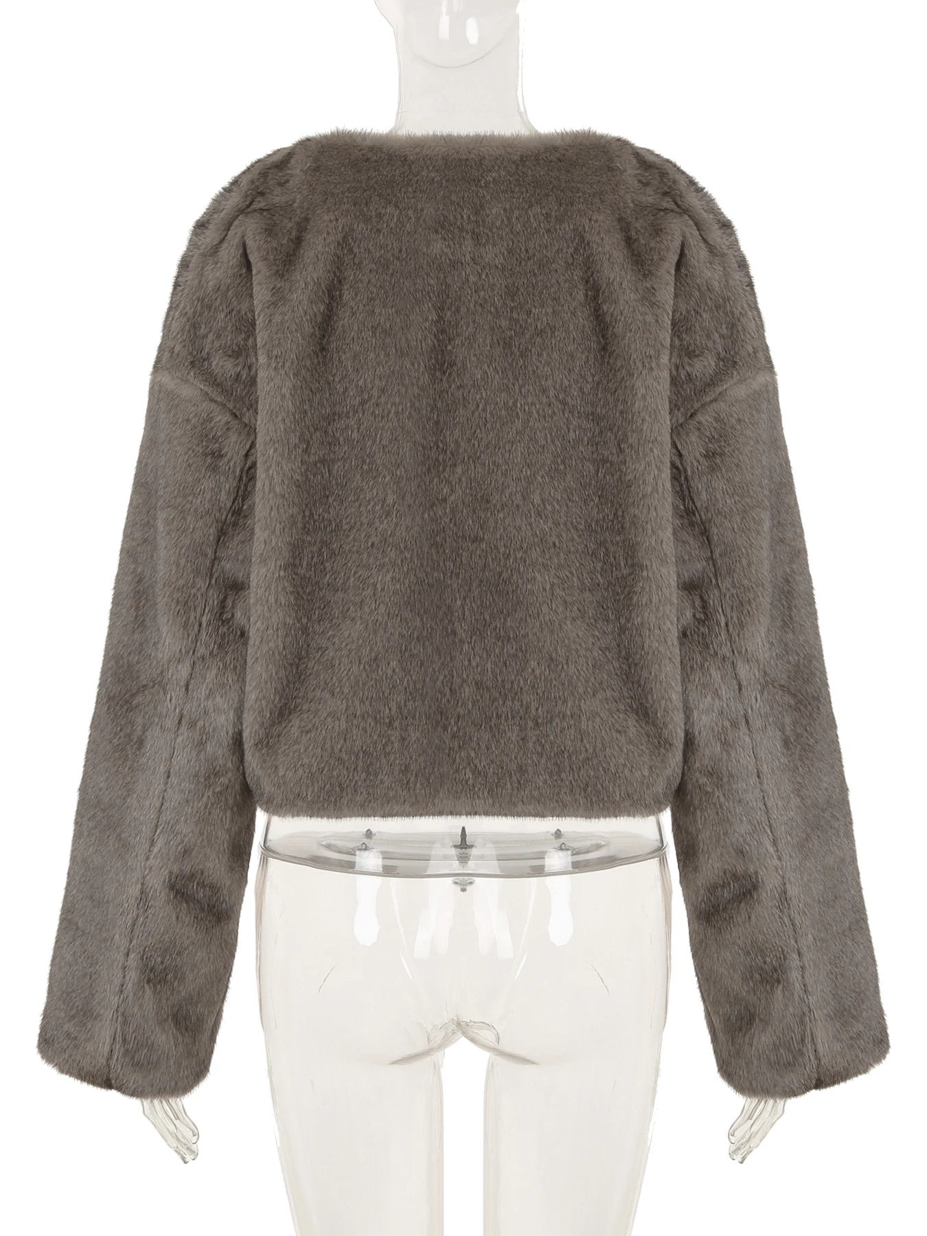 IAMSURE повседневные однотонные меховые пальто женские 2024 зимние теплые базовые