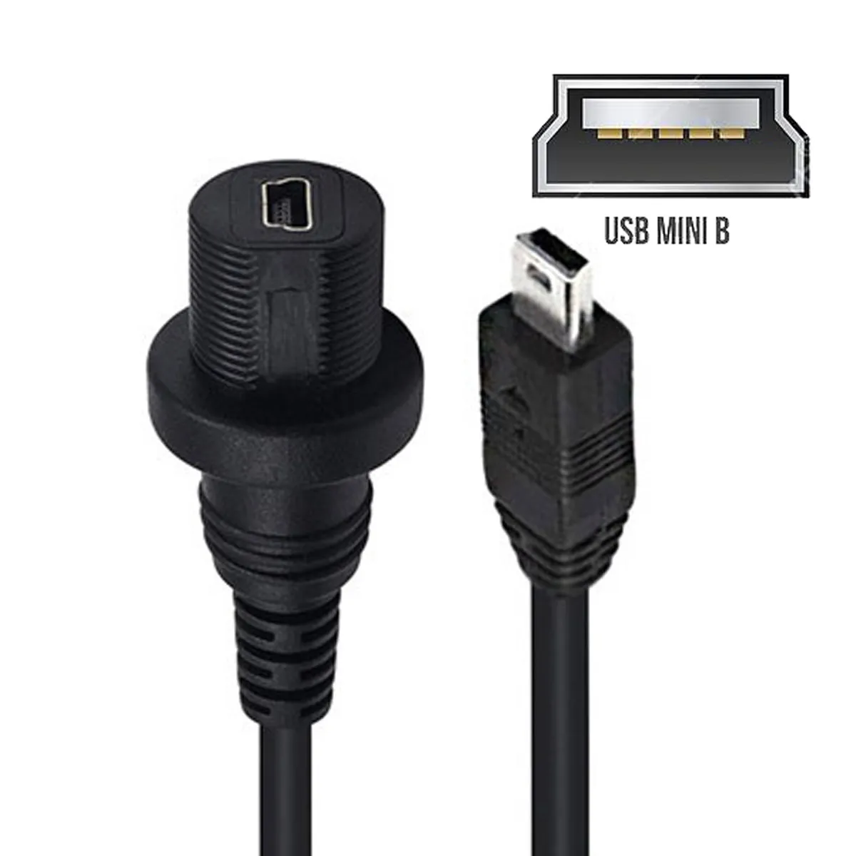 

Удлинитель Xiwai Mini USB 3. 0 5Pin штекер-гнездо для передачи данных водонепроницаемый пыленепроницаемый кабель для крепления автомобильной панели