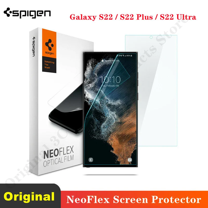 

For Samsung Galaxy S22 / S22 Plus / S22 Ultra Screen Protector | Spigen [NeoFlex] Shockproof Ultra Slim Film (2 Pieces)