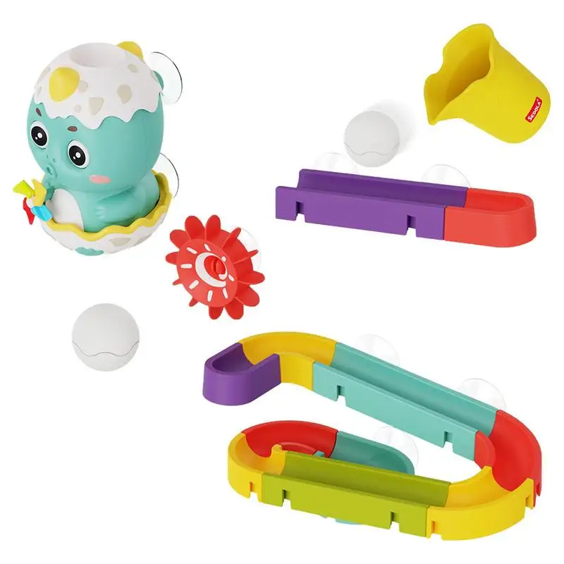 

Kid Bath Toys Swimming Bath Toy With Windmill Ferris Wheel Floating Squirting Toys For Boys And Girls DIY Slide Set Shower Toy