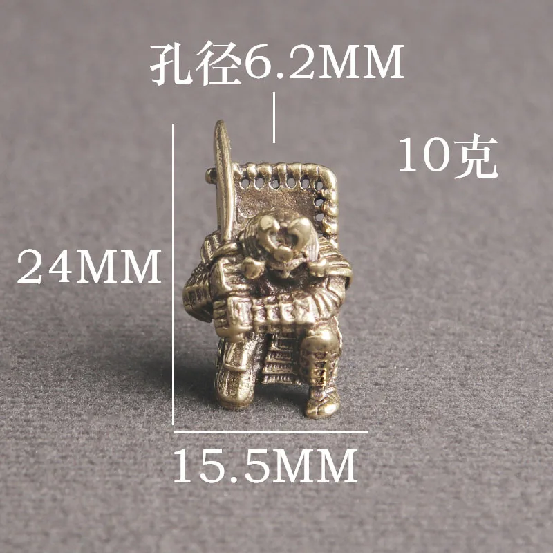 Фигурки самурайского рыцаря из чистой латуни веревка для ключей кулон