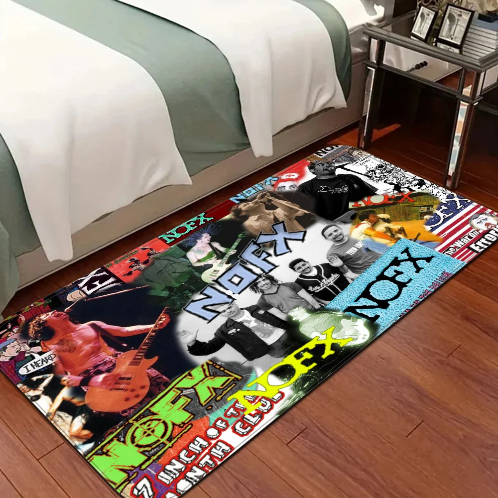 Punk Band N-NOFX Floor Mat Non-Slip Laundry Room Decor Balcony Child Living Household Carpets