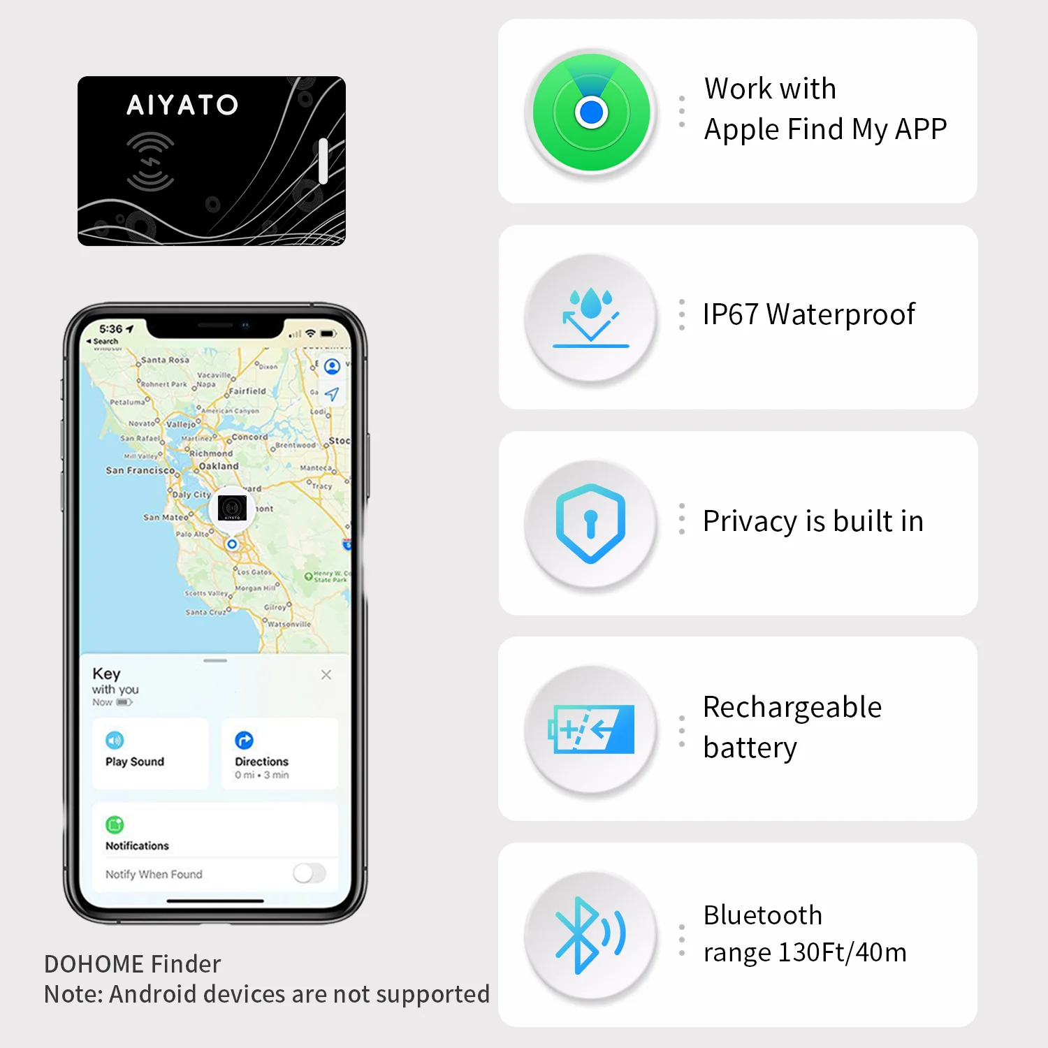 Фото Для Apple Find My APP Smart Air Tag GPS трекер карты анти-потерянное напоминание устройство поиска ключей детские сумки кошелек для домашних животных локатор смарт-тег №4