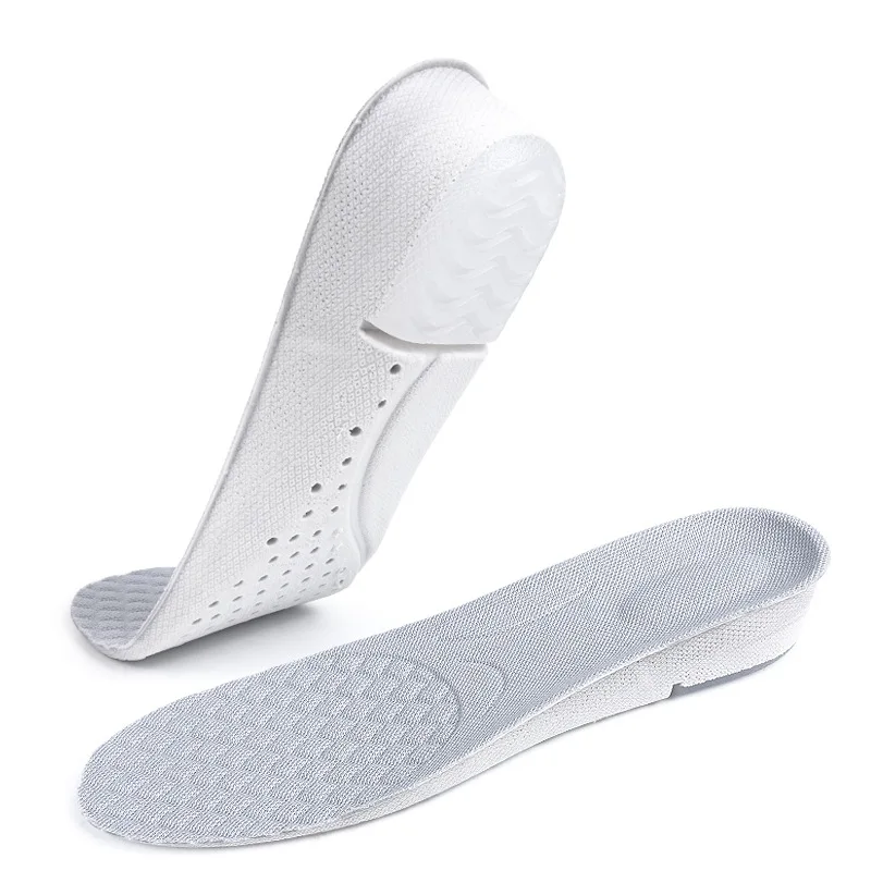 Men's and Women's Soft Bottom Comfortable Sports Shock-absorbing Sweat-absorbing Invisible Inner Heightening Silicone Insole