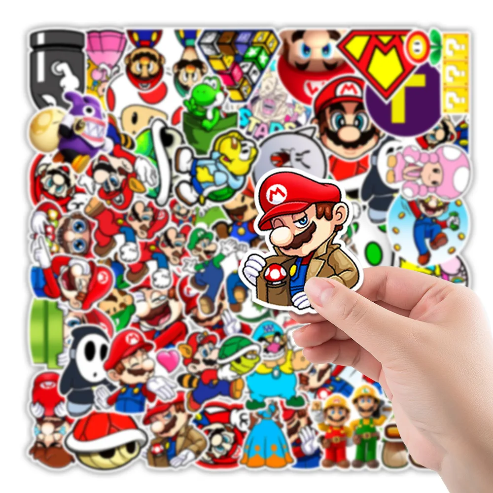 50 шт. наклейки на чемодан в стиле Super Mario Bros |