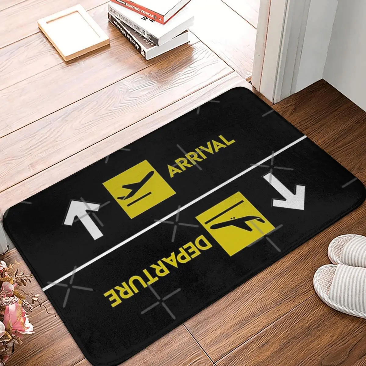 

Aviation Departures Arrivals Carpet, Polyester Floor Mats Modern Doorway Easy To Clean Birthday Gifts Mats Customizable