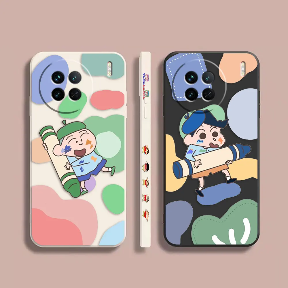 

Case For VIVO X21I X21S X23 X27 X30 X50 X60 X70 X80 PRO PLUS Colour Simple Liquid Silicone Case Colourful C-Crayon Shin-chan-n