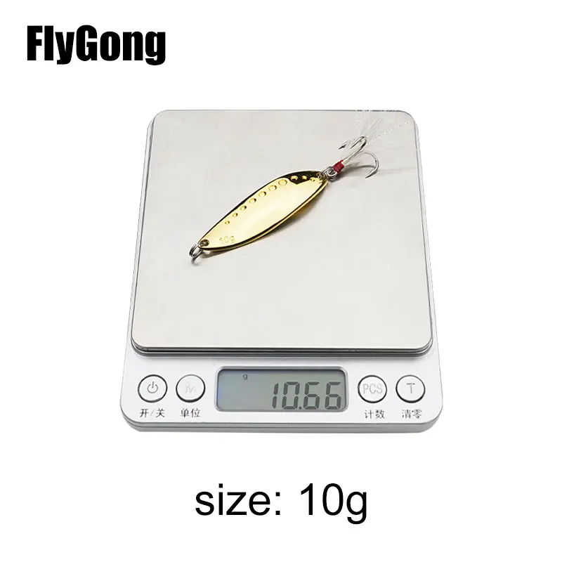 Flygong 1 шт. 2.5g3.5g7g10g1 5g20g25g Spoon Metal Fishing Sequin Lure Feather воблер Flutter Sequins блесна на щуку (art.: 3920bdcc97d29) - 3920bdcc97d29