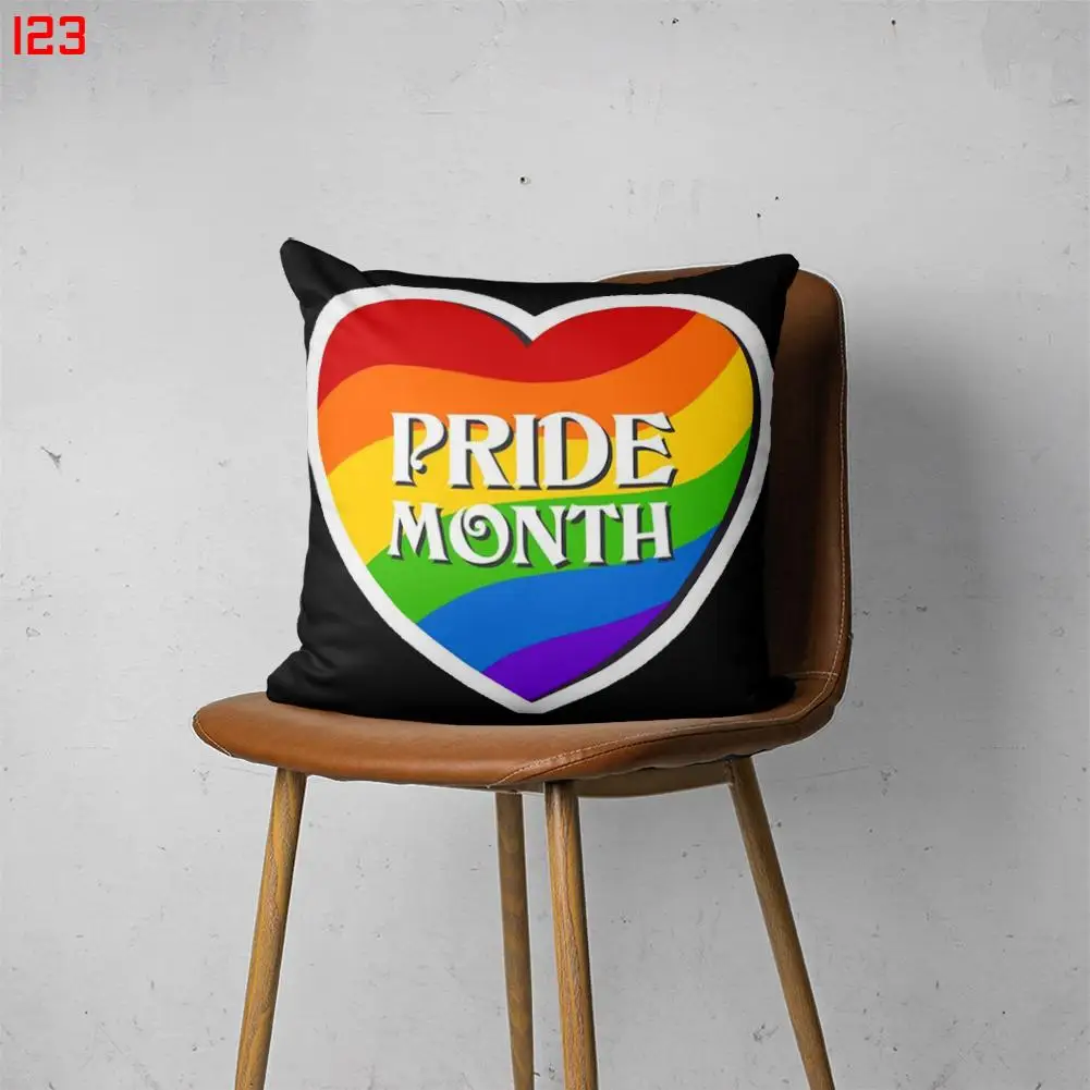 

PRIDE MONTH 00123 Customizable Bedroom Bed Sofa Hotel Car Lumbar Pillow Fashion Decorative Cover