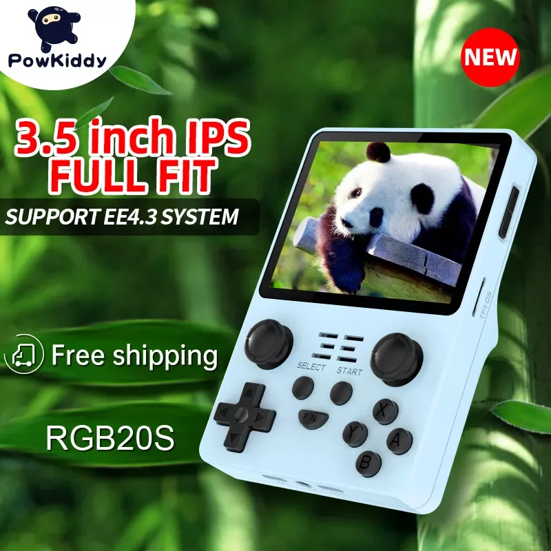

NEW IN New RGB20S Handheld Game Console Retro Open Source System RK3326 3.5-Inch 4 3 IPS Screen Children's Gifts