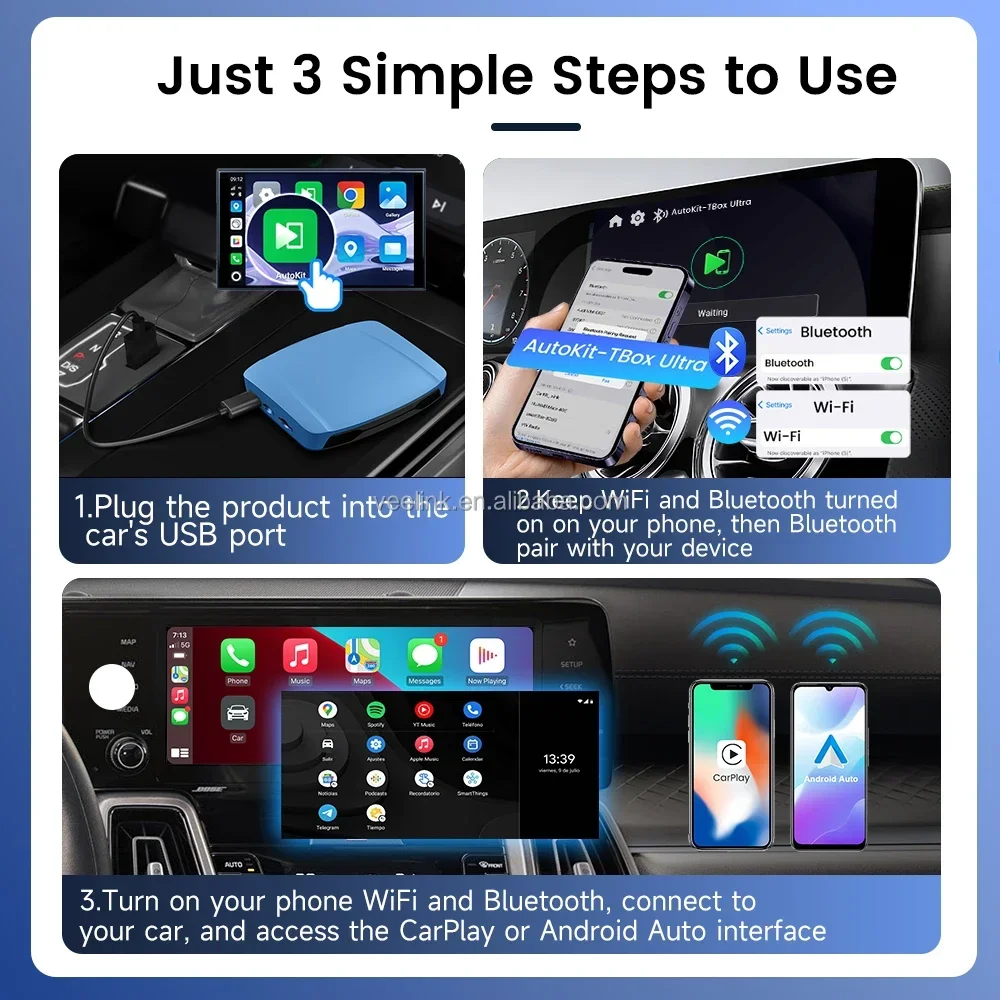 В наличии: Carlinkit Ultra Android 15 Tbox Carplay Ai Box 8G 256GB 5G 2.4G 2160P SM6350 TV Box для беспроводного подключения CarPlay (art.: 3920dabde83cc) - 3920dabde83cc