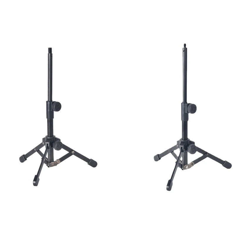 

Top Mini Tabletop Tripod Microphone Mic Stand Holder With Threaded For Meetings Lectures Speaking And Ect