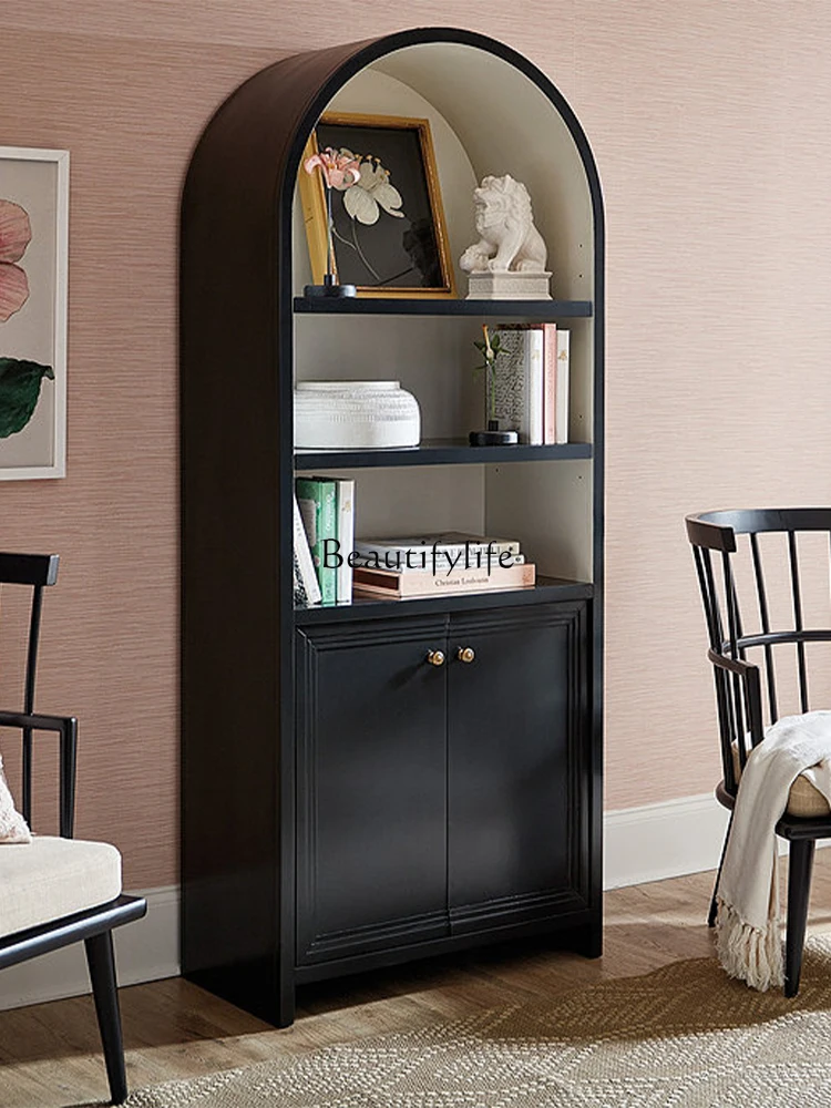 Роскошный Американский стеллаж из массива дерева открытая напольная книжная