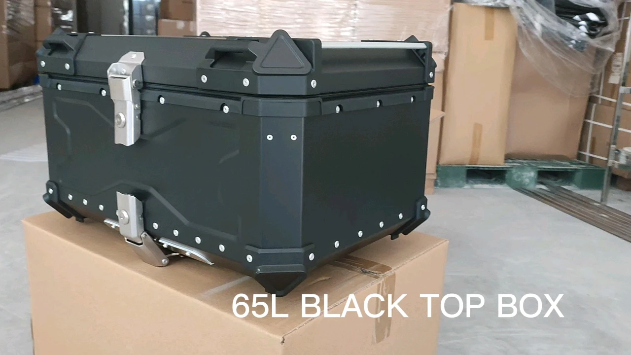 

black silver 65L luxury top box motorcycle tail box top case motorcycle accessories