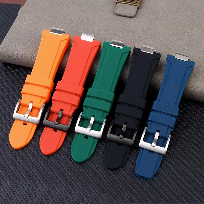 For Tissot 1853 Silicone Watchband T137.407 T137.410 PRX Watch Strap Super Player Rubber Men's 26*12mm Quick disassembly end