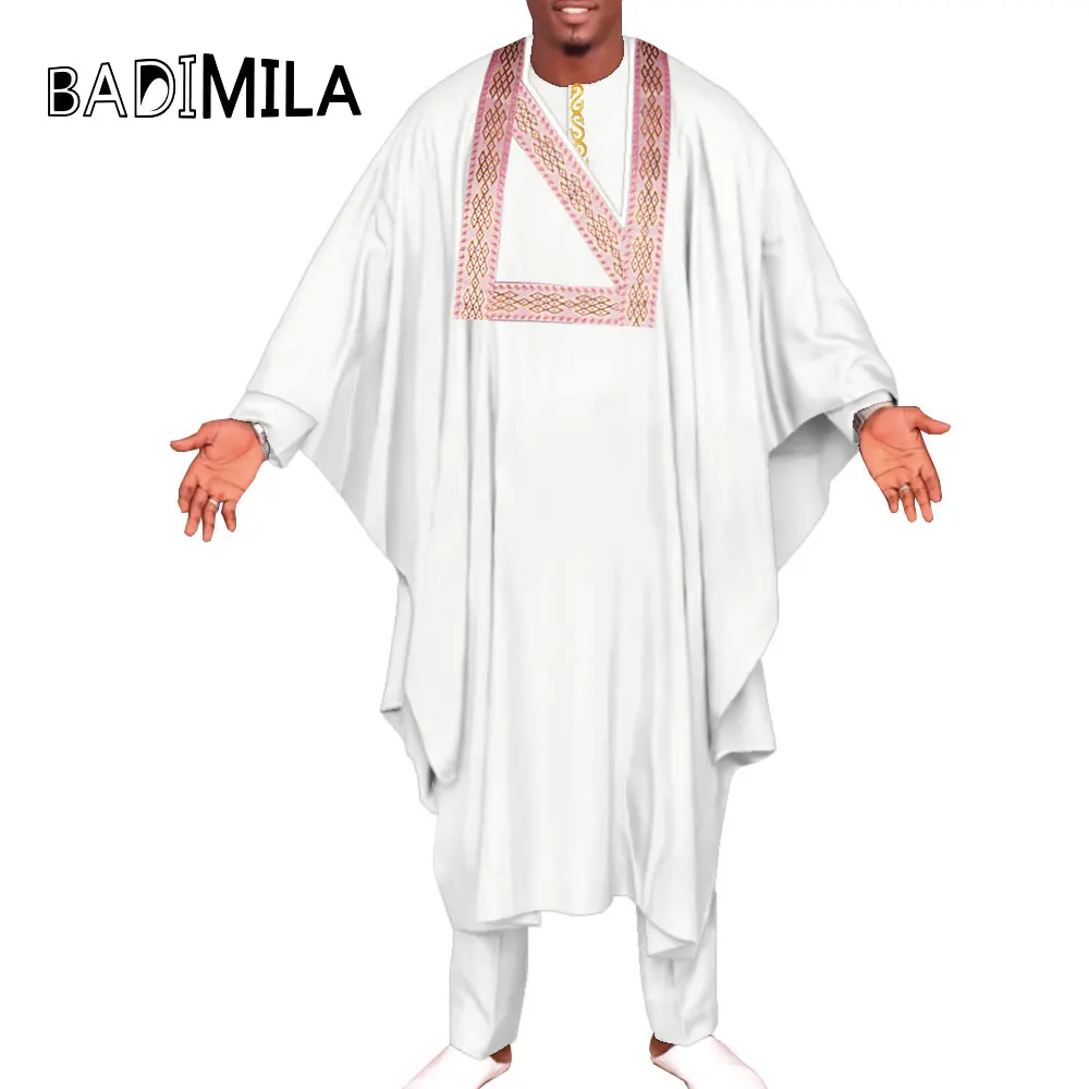 African Men's Wedding Robe Suit Men's Casual Business Three-piece Traditional Clothing Wyn1755