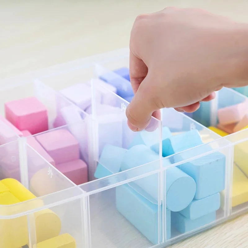 Пластиковая коробка для хранения с несколькими отделениями цвет в ассортименте