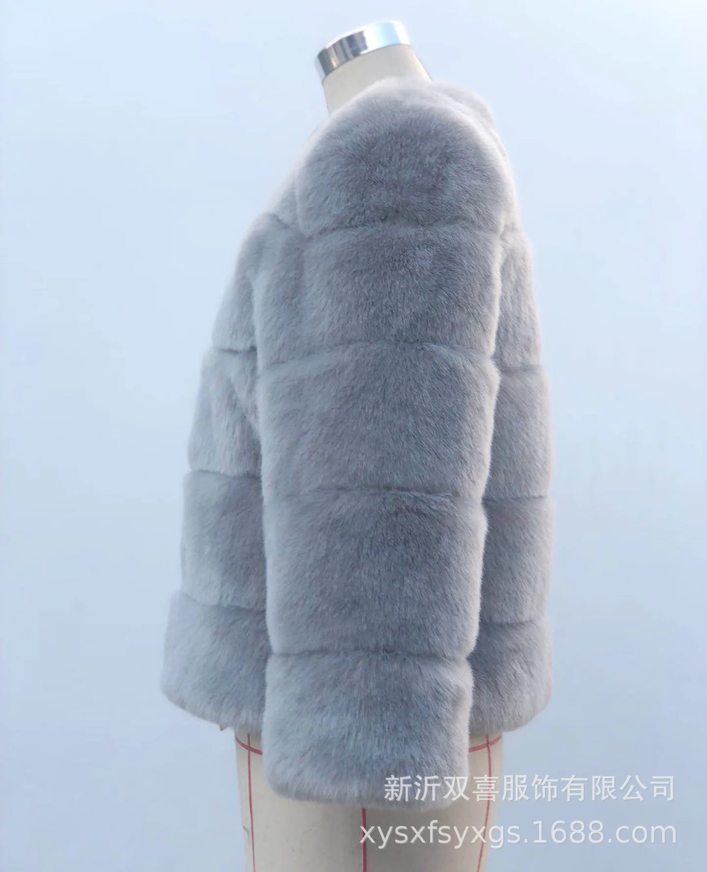 2022 Autumn Winter Elegant Women's Imitation Fox Fur Grass Coat Woman Korean Warm Leisure Short Artificial Fur Gray Solid Coat enlarge