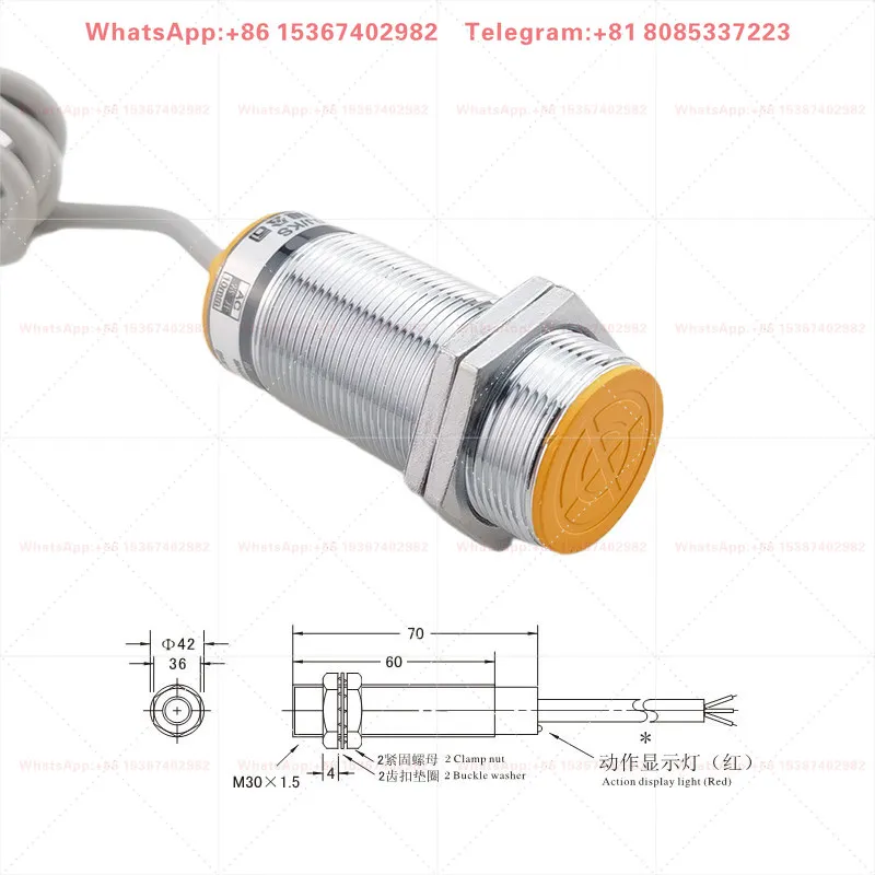 Фото Индуктивные датчики приближения LJM30T-10Z/KH, PKS J/KS, NKH и J7-A10A1, промышленные датчики определения положения №2