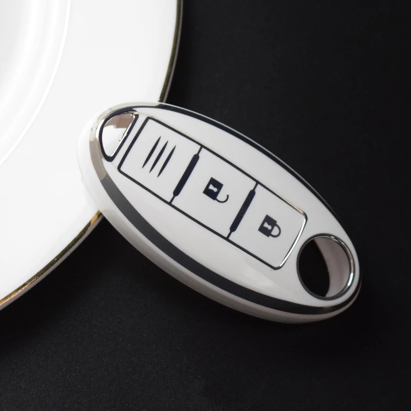 

Чехол для автомобильного ключа для Nissan Leaf Micra Qashqai J11 J10 X Trail T32 Versa Note патруль 3 4 5 кнопок защитный брелок для ключей