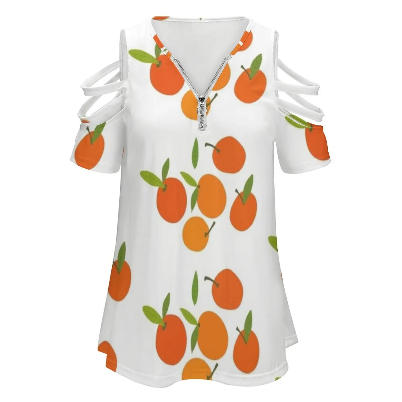 Clementines новая мода топ на молнии с открытыми плечами женская рубашка короткими